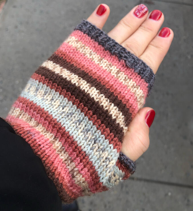 Hand-warmers ~ original sock print